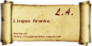 Linges Aranka névjegykártya